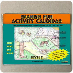 Spanish Fun Activity Calendar Level 2
