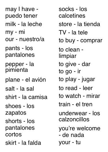 Flip Flop Spanish Flash Cards: Azul vocabulary index 2