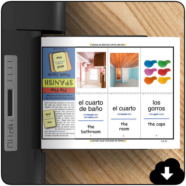 Flip Flop Spanish Flash Cards *Super Bundle* (Printable)