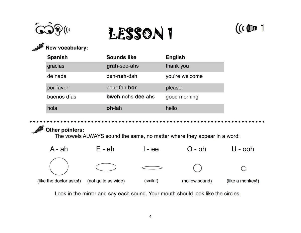 Flip Flop Spanish Workbook Ages 35 Level 1 (ebook + MP3 audio