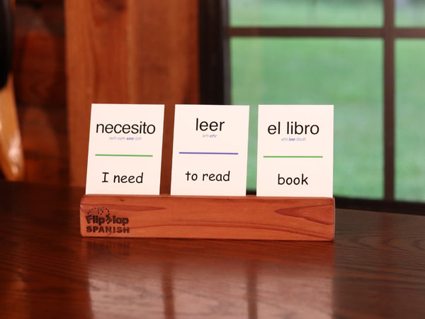 Wooden Flash Card Stand