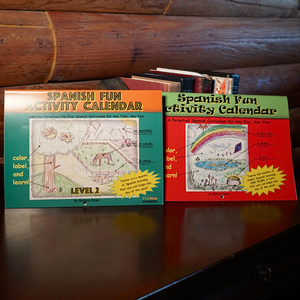 Spanish Fun Activity Calendars BOTH Levels 1 & 2 Bundle and SAVE!