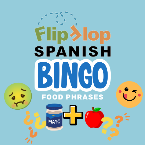 Flip Flop Spanish Bingo: Food Edition