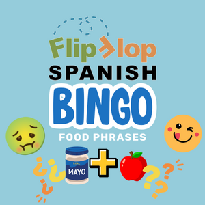 Flip Flop Spanish Bingo: Food Edition