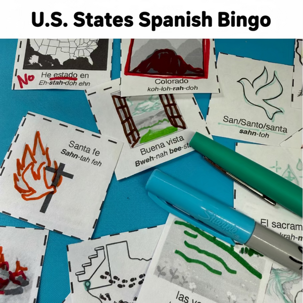 Flip Flop Spanish Bingo: U.S. State Names
