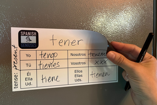 Spanish Conjugation Chart Magnet
