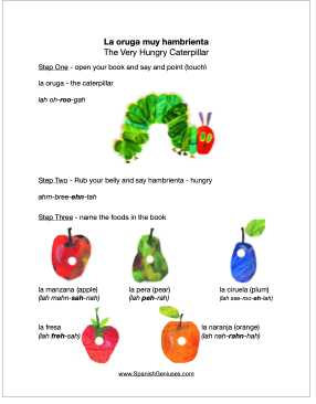 Flip Flop Spanish Enrichment: The Very Hungry Caterpillar Download Unit Study