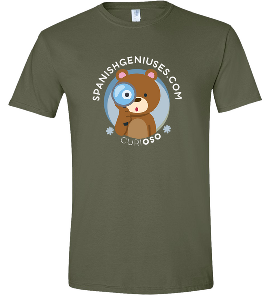 Curioso Spanish Geniuses t T-shirt + OSO Sticker Sheet