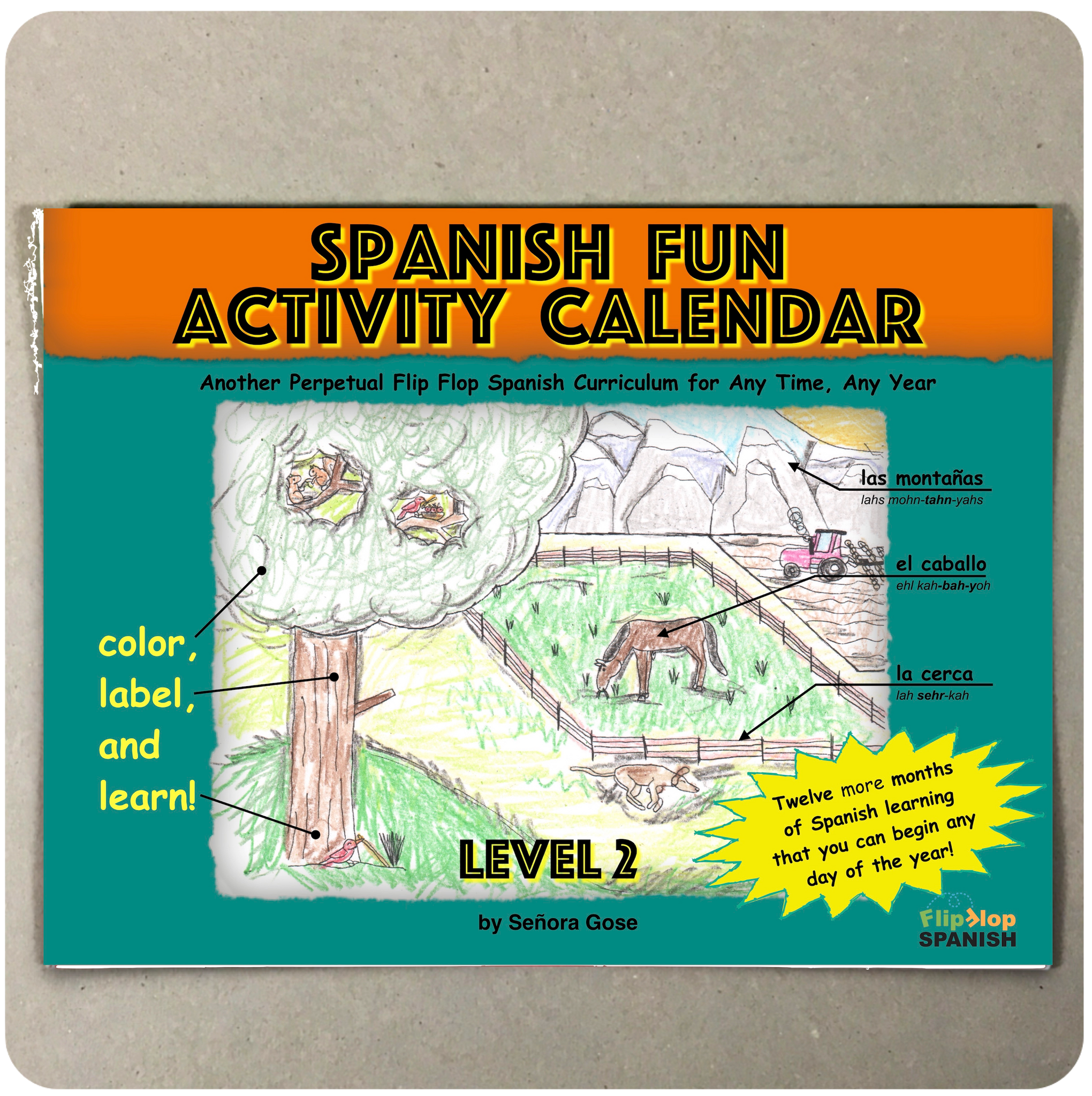 Spanish Fun Activity Calendar Level 2