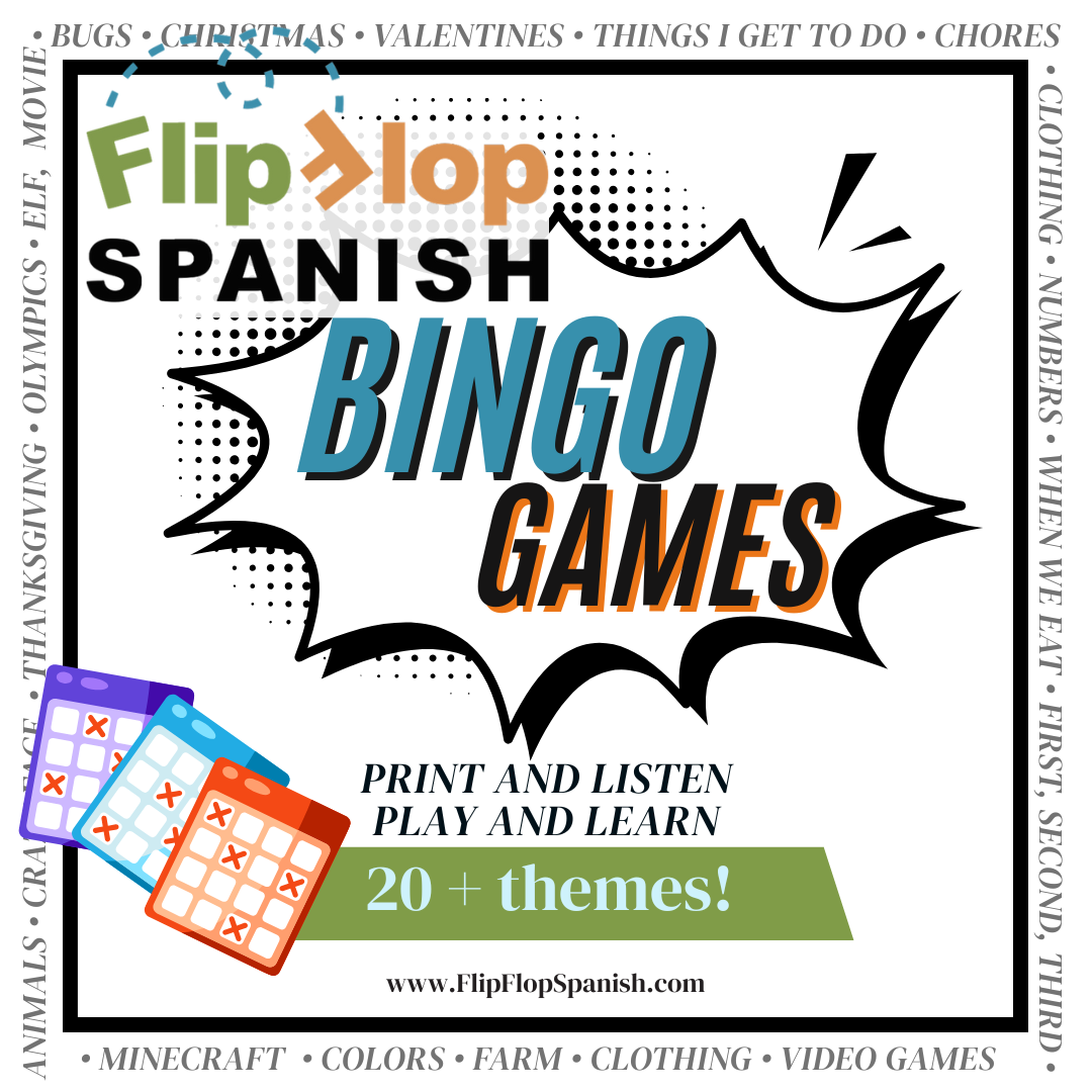 Flip Flop Spanish Bingo: Master Edition - 20 + GAME SET (ebook + bonus audio)