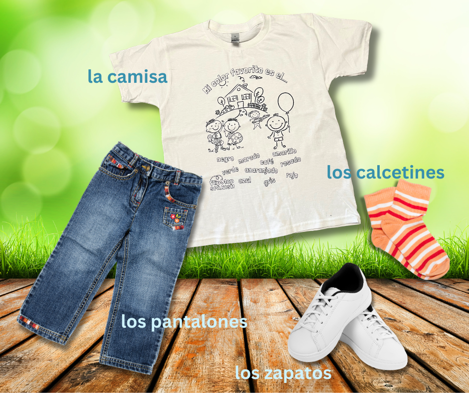 Spanish coloring t Shirt with washable markers! | Flip Flop