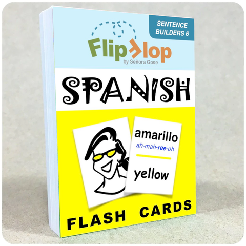 Flip Flop Spanish Flash Cards: Amarillo