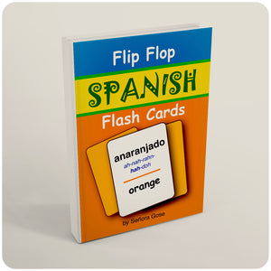 Flip Flop Spanish Flash Cards: Anaranjado