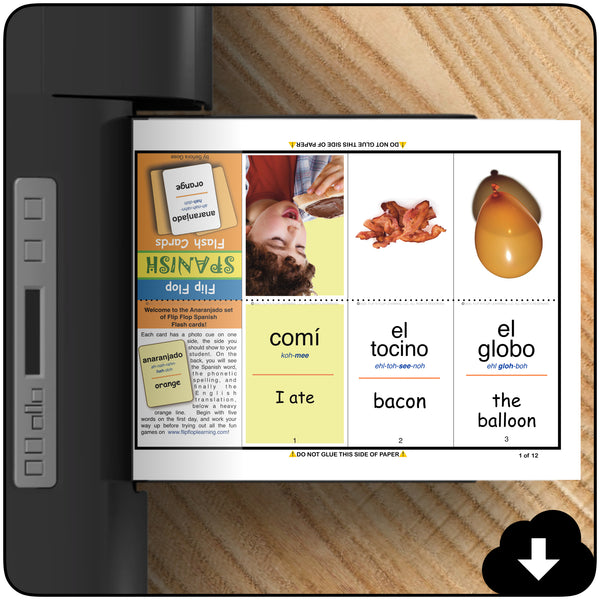 Flip Flop Spanish Flash Cards *Super Bundle* (Printable)