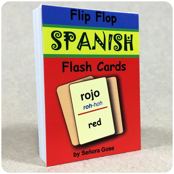 Flip Flop Spanish Flash Cards: Rojo - Homeschool Spanish Curriculum | Flip Flop Spanish  