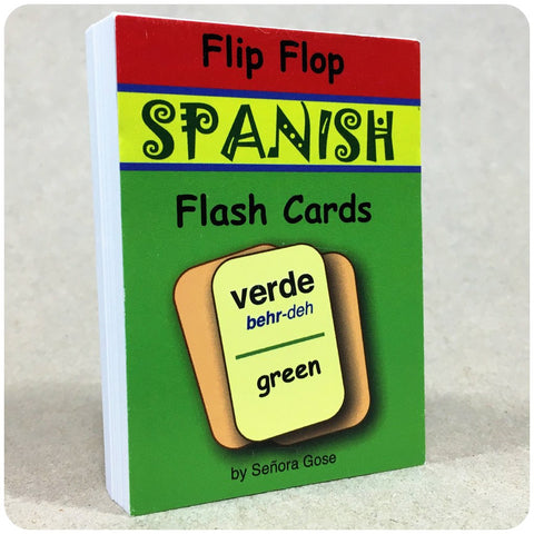 Flip Flop Spanish Flash Cards: Verde - Homeschool Spanish Curriculum | Flip Flop Spanish  