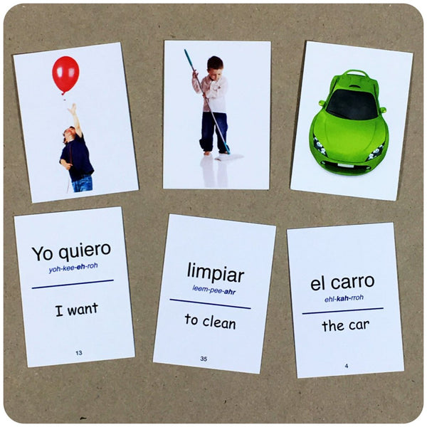 Flip Flop Spanish Flash Cards: Azul Sentence 1