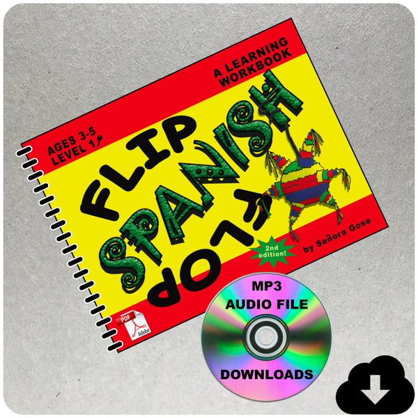 Flip Flop Spanish Workbook: Ages 3-5: Level 1 - Homeschool Spanish Curriculum | Flip Flop Spanish  