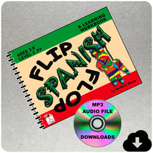 Flip Flop Spanish Workbook: Ages 3-5: Level 2 - Homeschool Spanish Curriculum | Flip Flop Spanish  