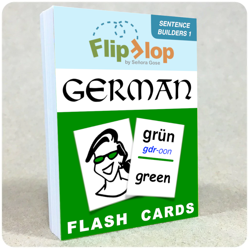 Flip Flop German Flash Cards: Grün