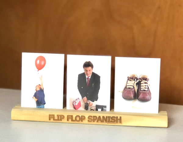 Wooden Flash Card Stand