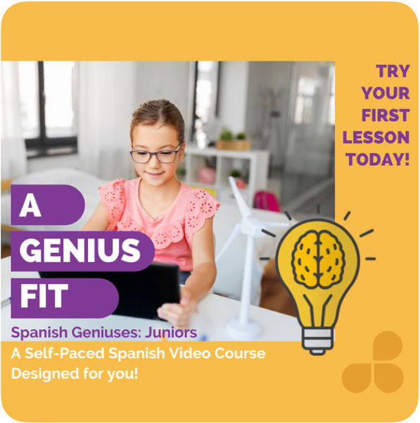 Spanish Geniuses Juniors: Video Spanish Lessons for Homeschoolers ages 8-14