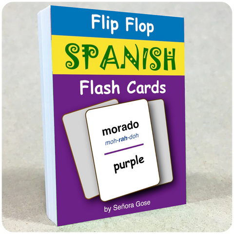 Flip Flop Spanish Flash Cards: Morado